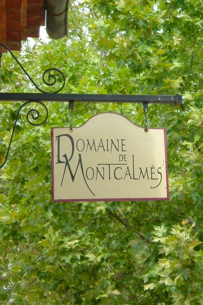 Vue du Domaine de Montcalmès au milieu de son vignoble à Puéchabon